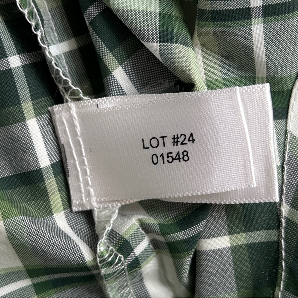 Coolibar men’s long sleeve green check plaid button down size L - Picture 7 of 9